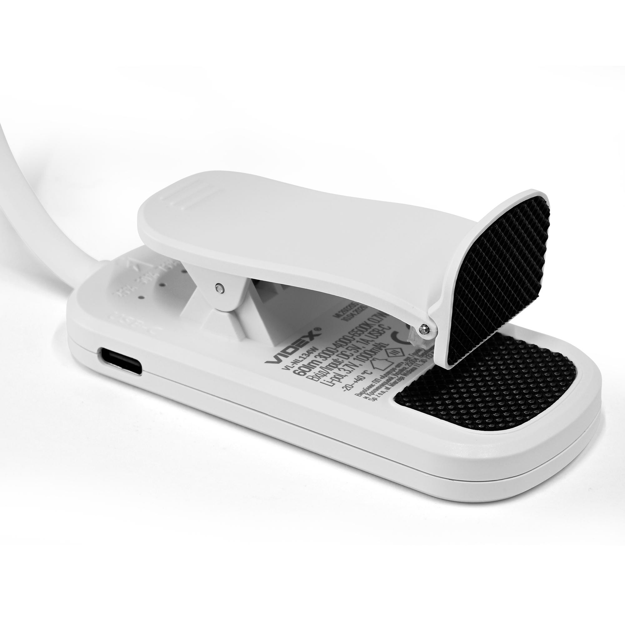 LED Світильник акумуляторний для читання VIDEX VL-NL134W White — фото 13 з 25