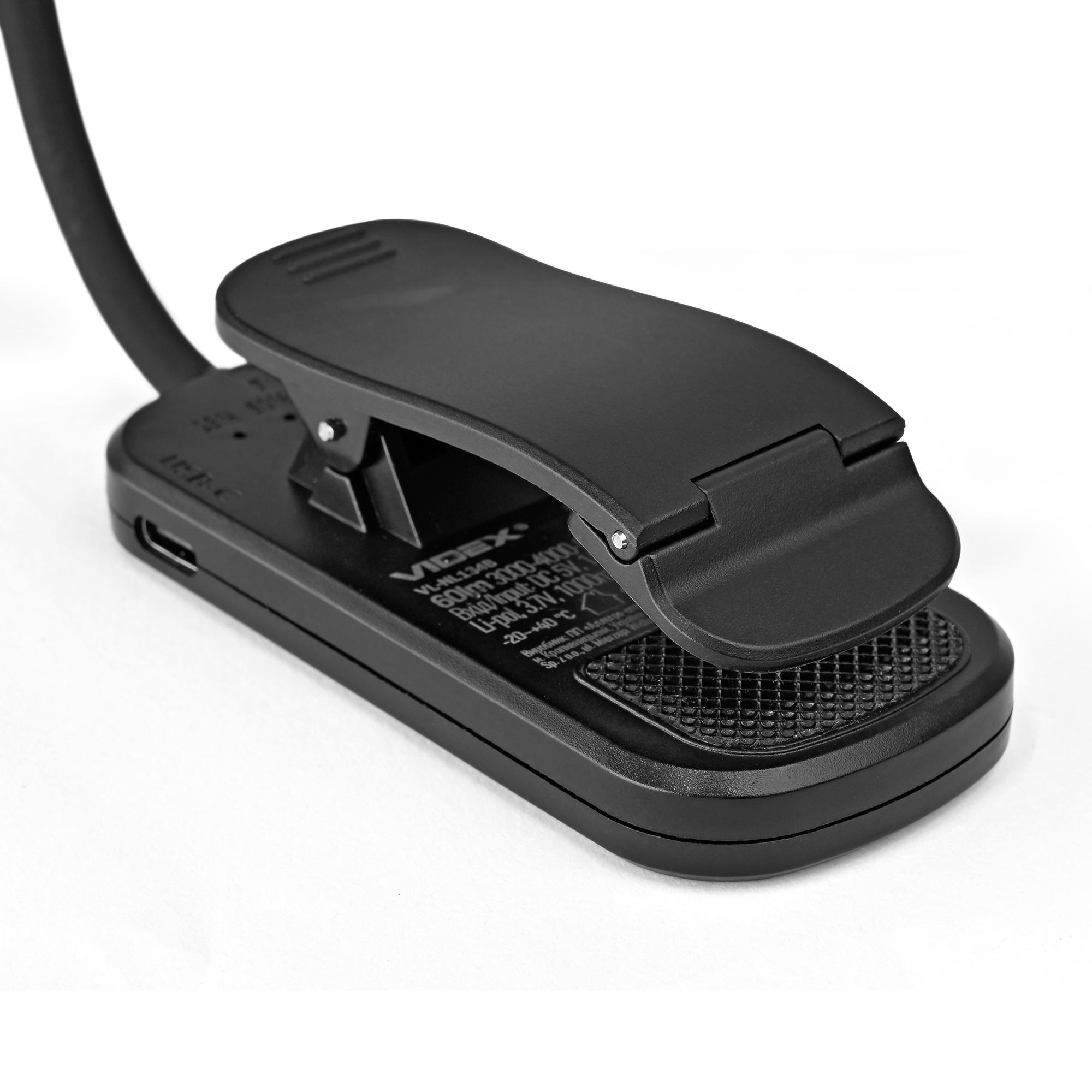 LED Світильник акумуляторний для читання VIDEX VL-NL134B Black — фото 11 з 23