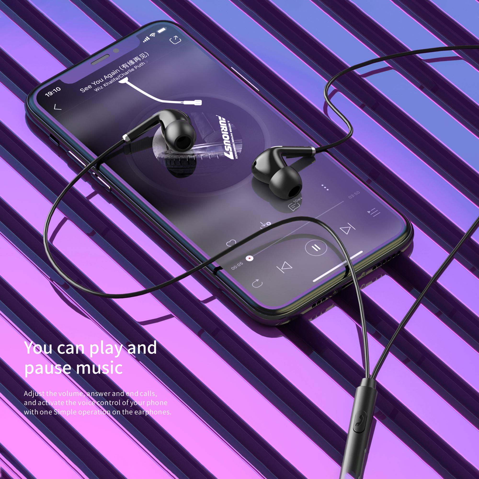 Вакуумні навушники з мікрофоном HAVIT HV-E306P Black — фото 10 з 10