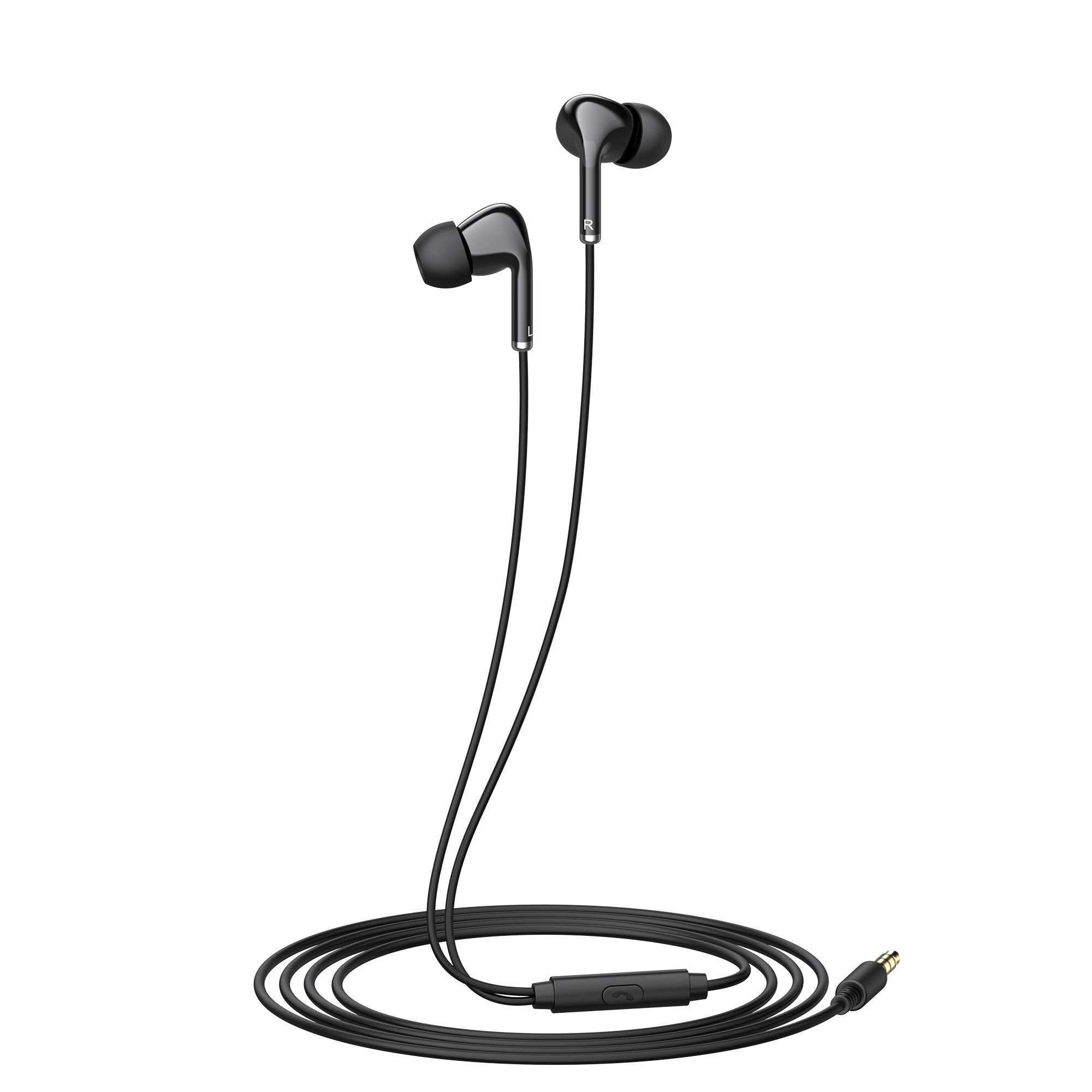 Вакуумні навушники з мікрофоном HAVIT HV-E306P Black — фото 9 з 10