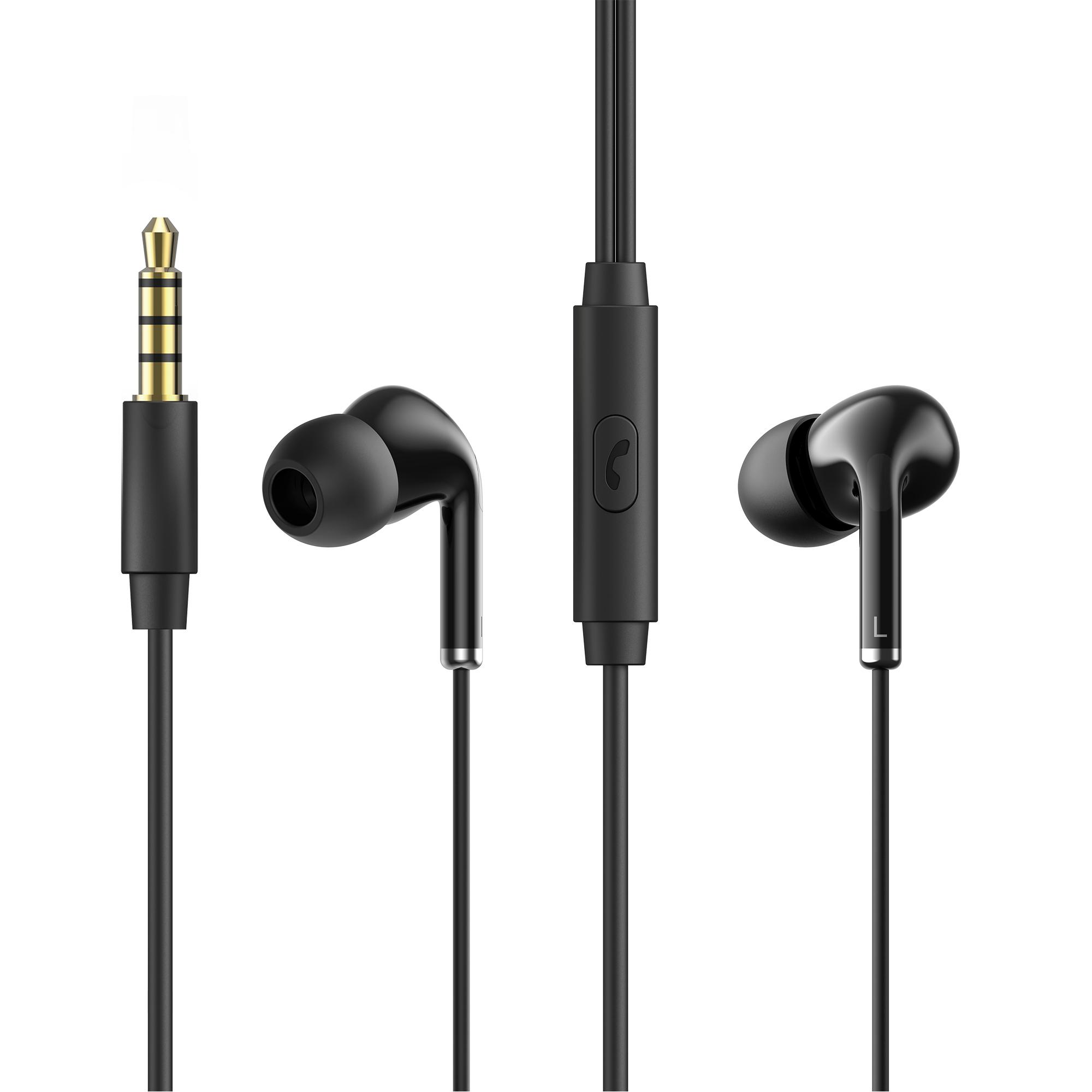 Вакуумні навушники з мікрофоном HAVIT HV-E306P Black — фото 2 з 10
