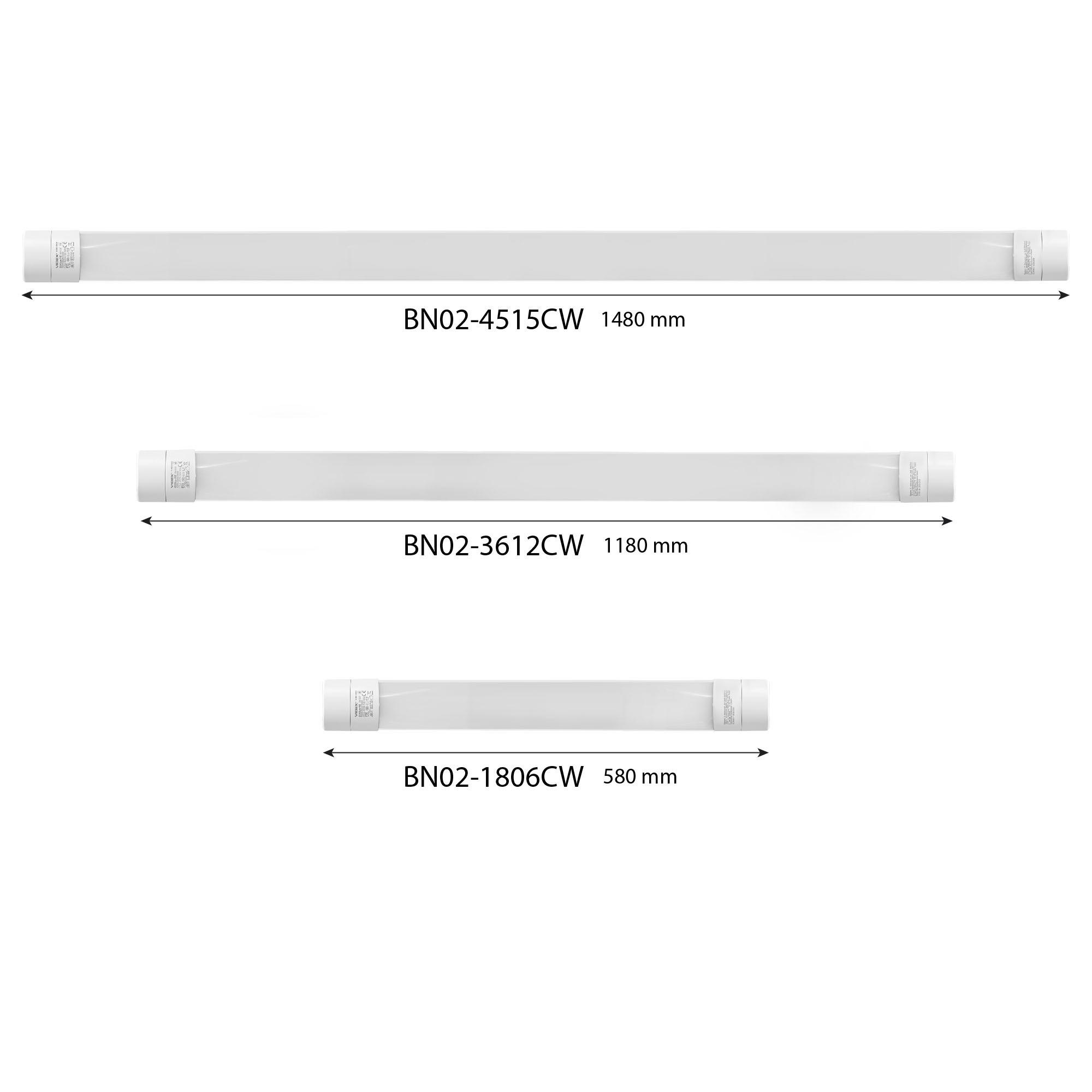LED світильник лінійний магістральний VIDEX BN02 18W 0.6М 4000K-5000K-6500K — фото 13 з 14