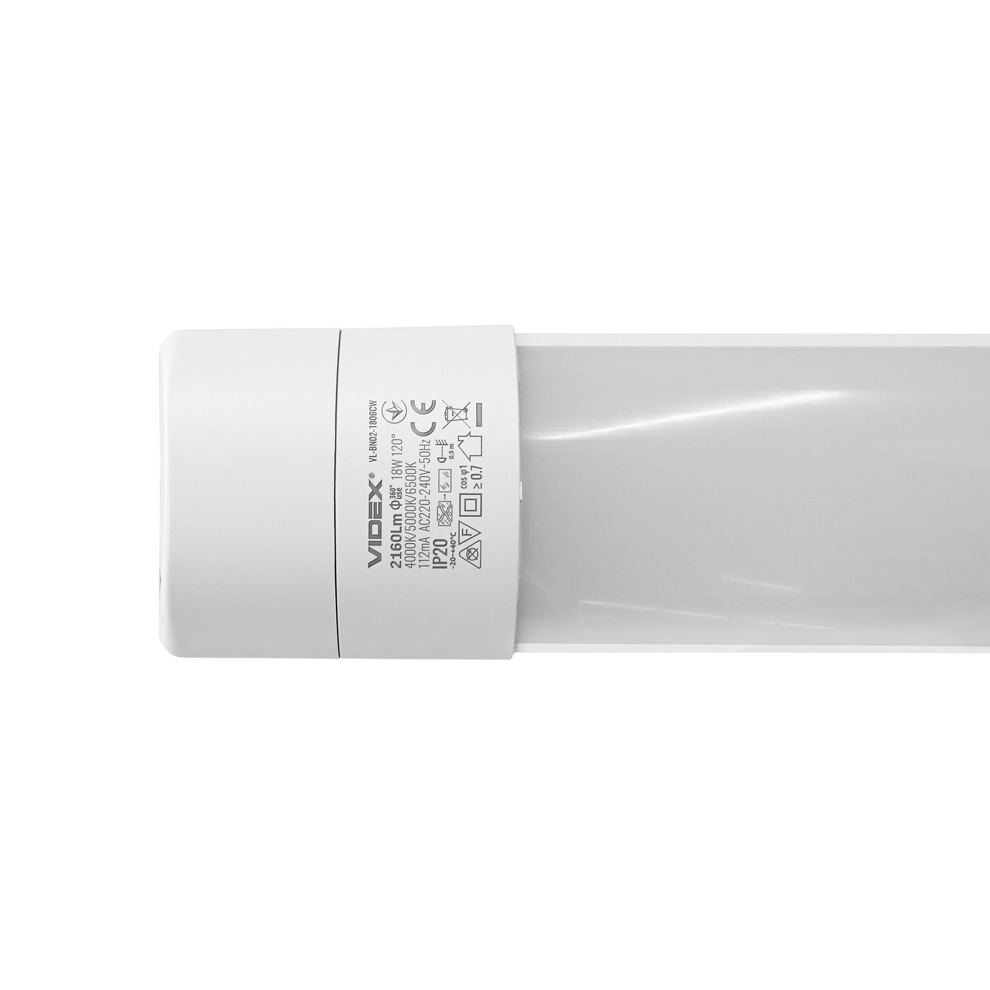 LED світильник лінійний магістральний VIDEX BN02 18W 0.6М 4000K-5000K-6500K — фото 4 з 14