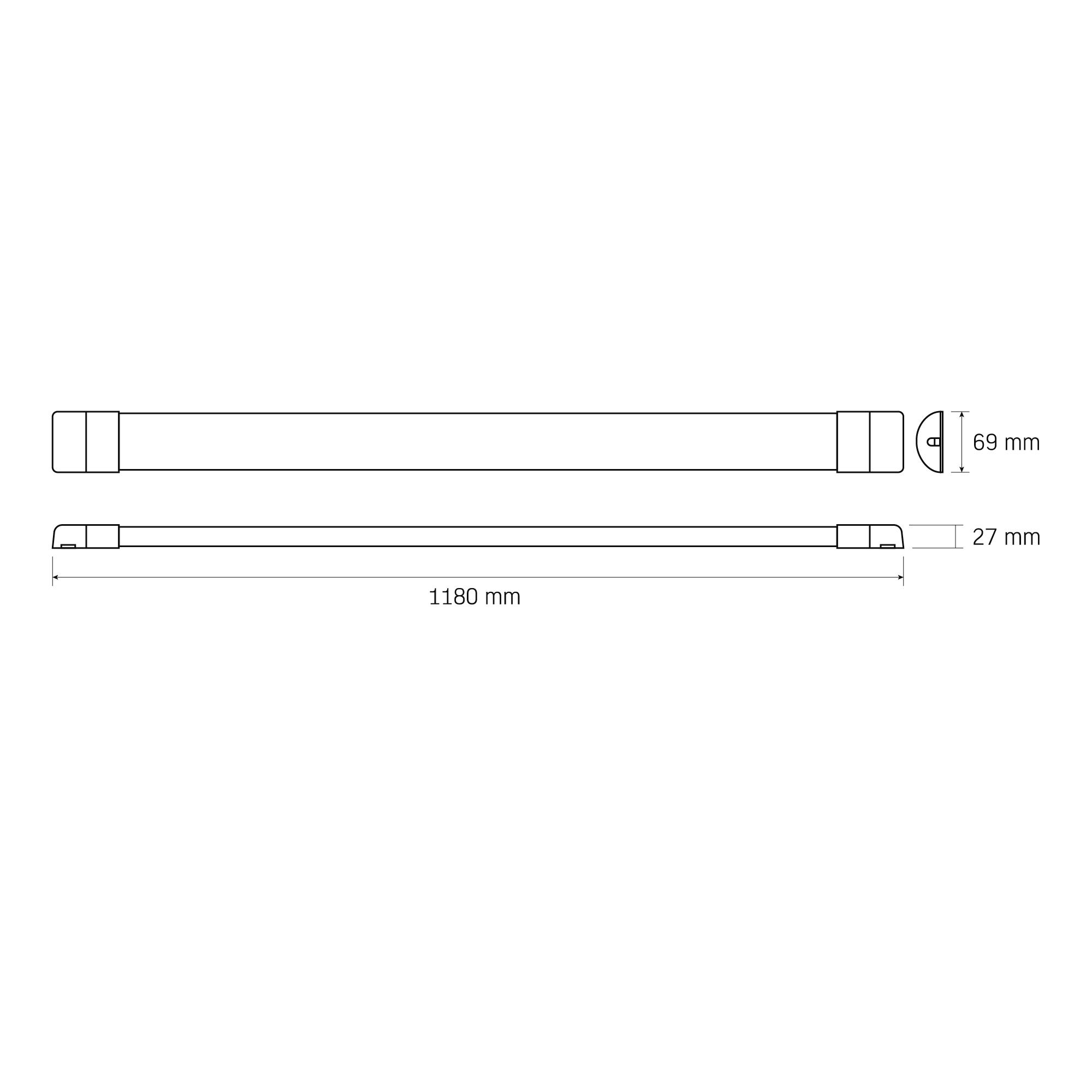 LED світильник лінійний магістральний VIDEX BN02 36W 1.2М 4000K-5000K-6500K — фото 3 з 3