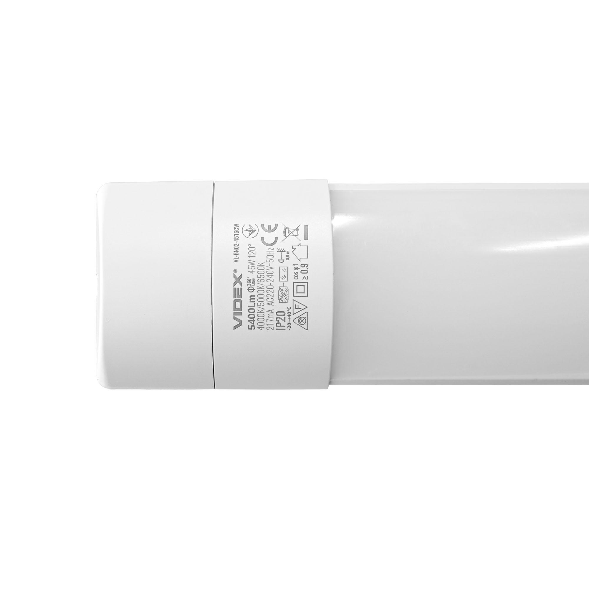 LED світильник лінійний магістральний VIDEX BN02 45W 1.5М 4000K-5000K-6500K — фото 4 з 14