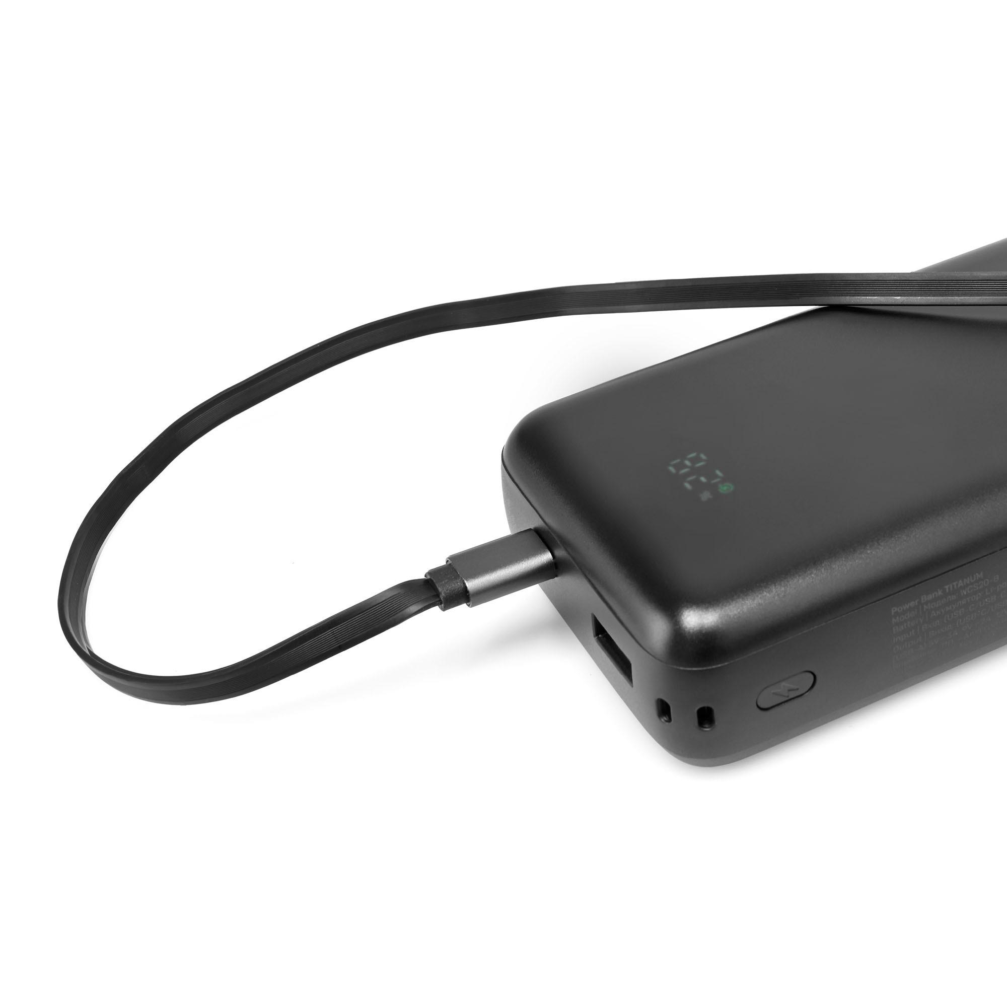 Павербанк 20000mAh TITANUM WCS20 PD45W Black — фото 7 з 13