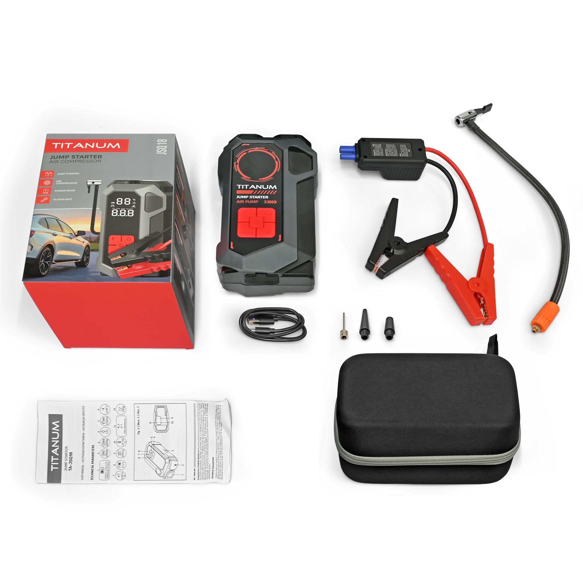 Пускозарядний пристрій 4в1 TITANUM JSQ18 2000A 10000mAh — фото 20 з 20