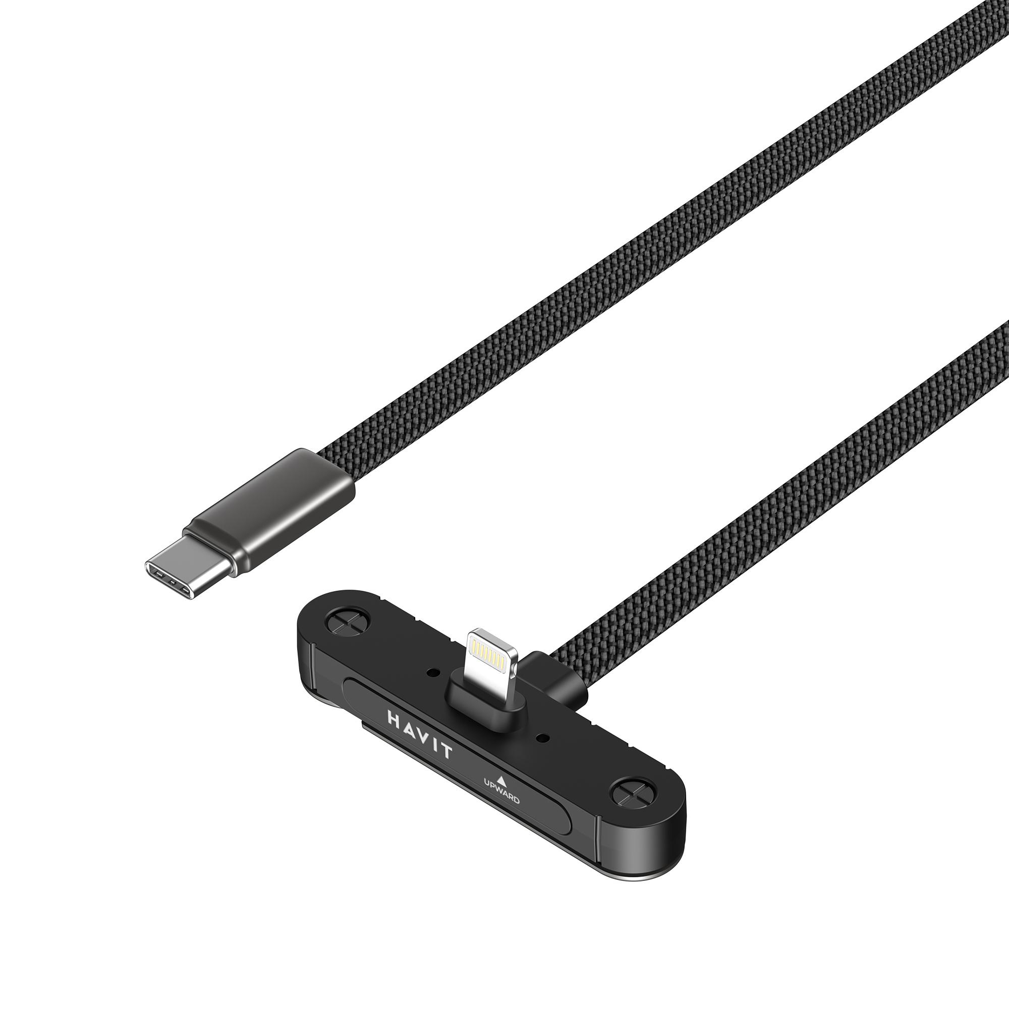Кабель USB-C - Lightning HAVIT CB6386 PD30W 1.2м з підставкою — фото 4 з 5