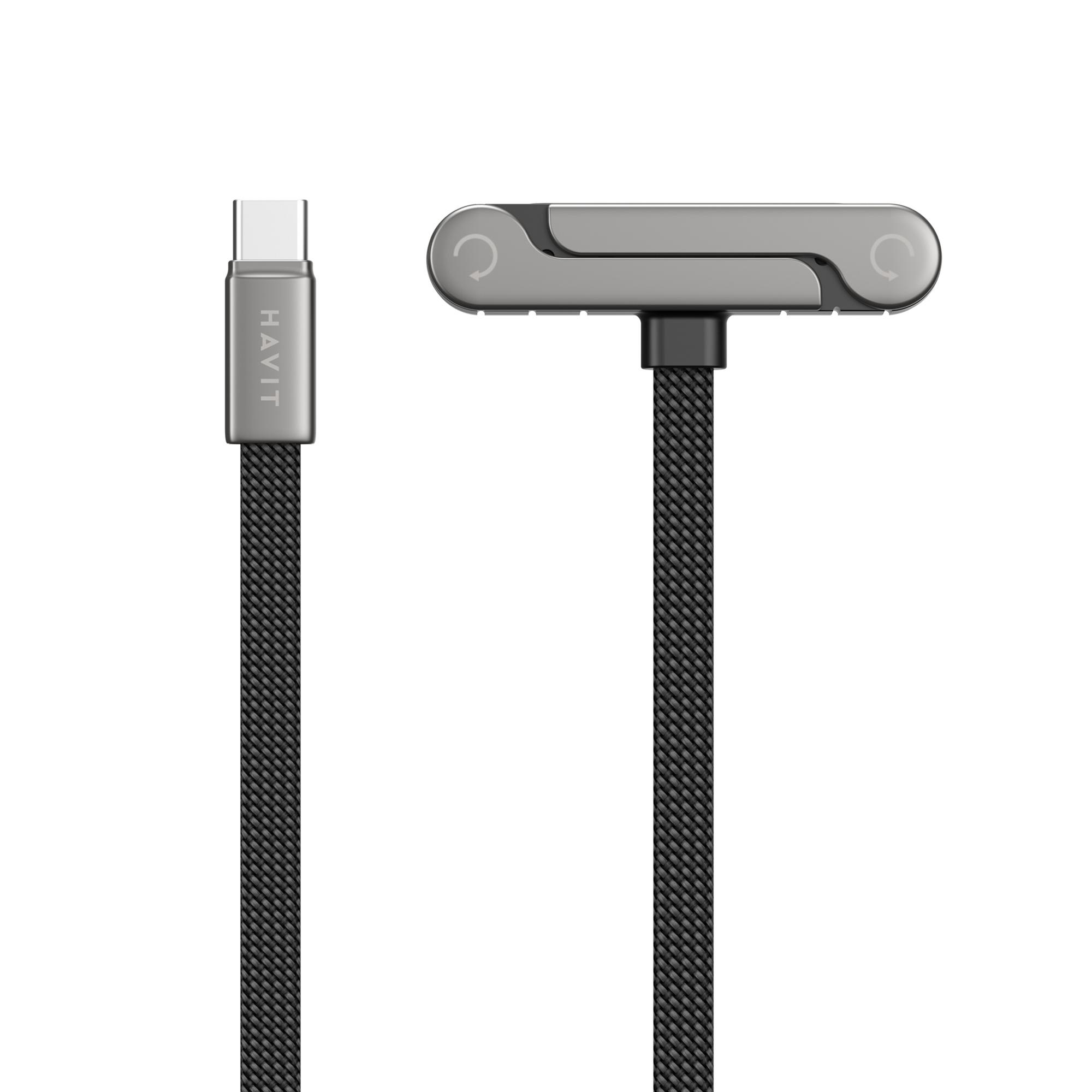 Кабель USB-C - Lightning HAVIT CB6386 PD30W 1.2м з підставкою — фото 2 з 5