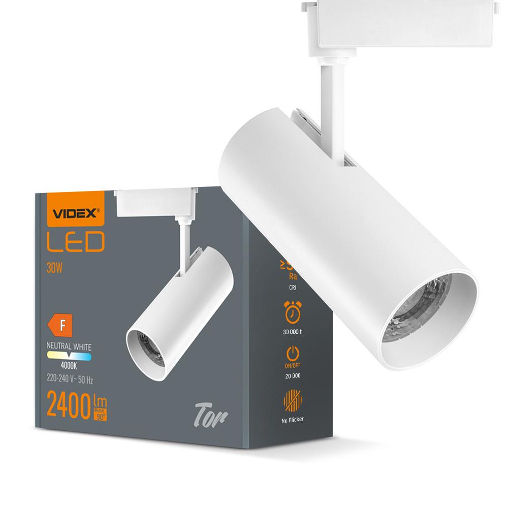 LED світильник трековий VIDEX VLE-TR04-304W 30W 4000K White — фото 1 з 7