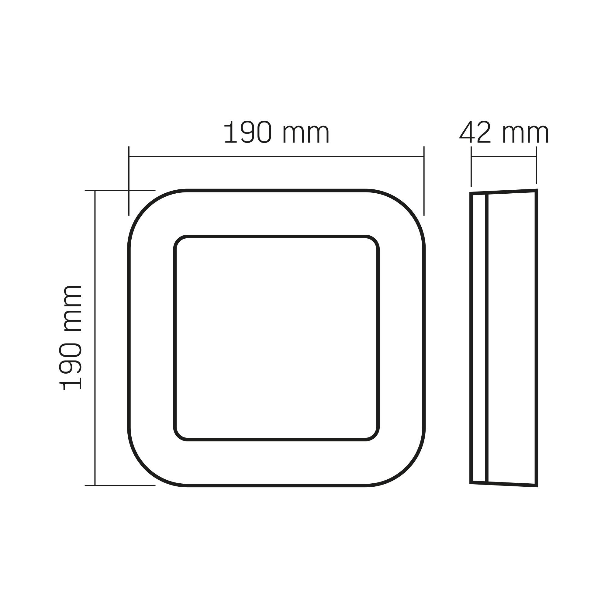 LED світильник ART IP65 квадратний VIDEX VLE-BHFS-155B 15W 5000K Black — фото 6 з 6