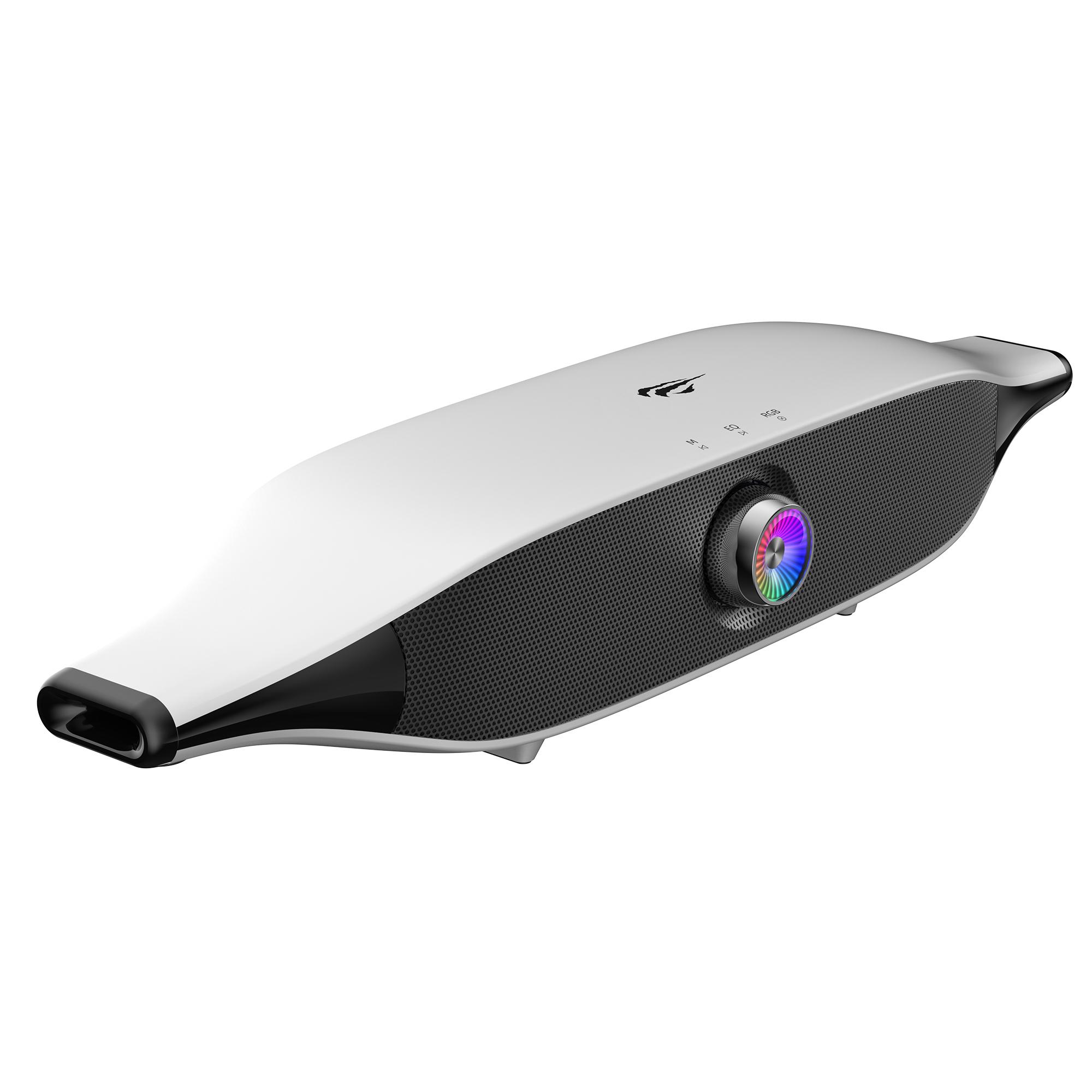 Ігрова колонка SOUNDBAR HAVIT SK218 20W USB+BT RGB White+Black — фото 8 з 12