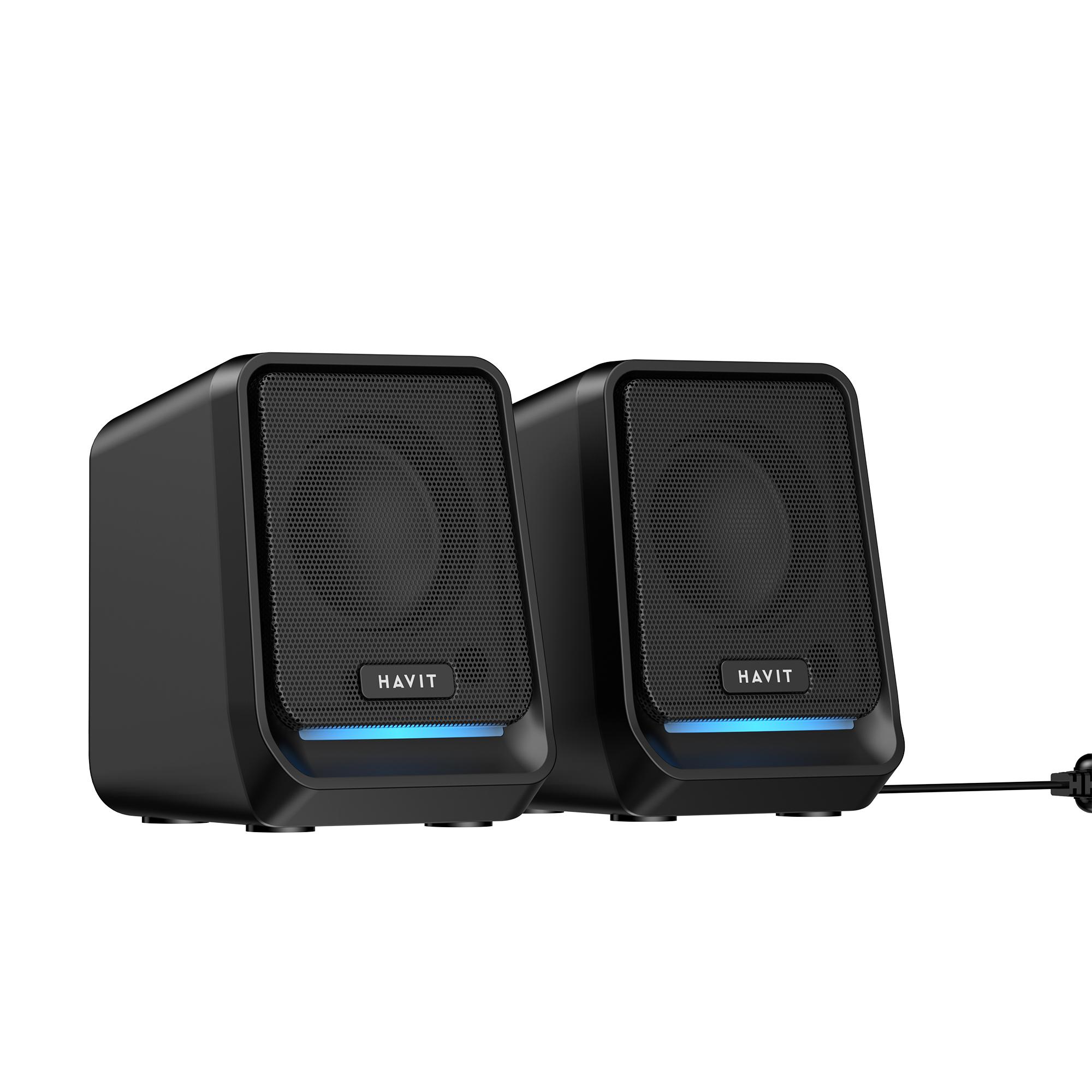 Стерео колонки HAVIT SK767 USB 10WRGB Black — фото 4 з 5