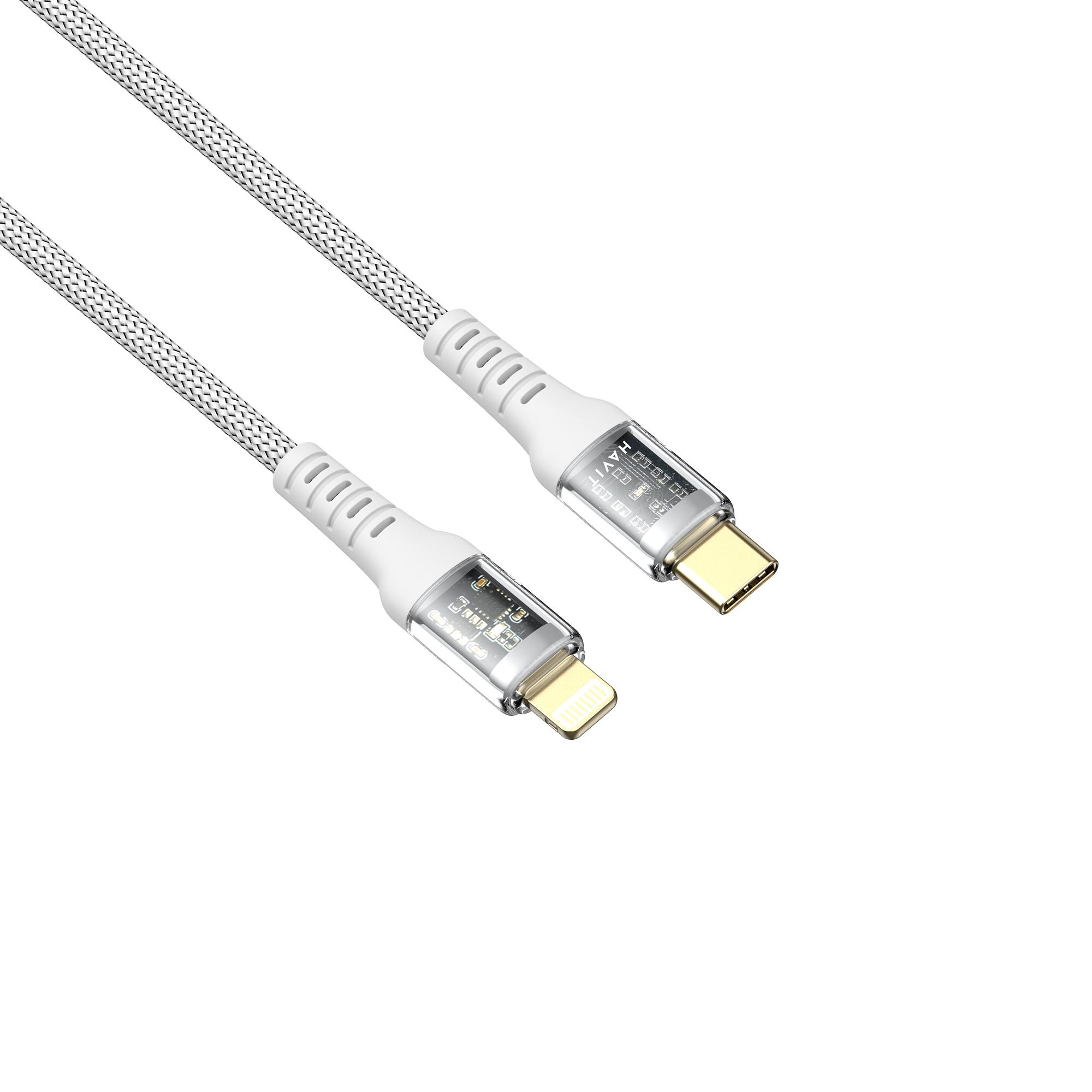 Кабель USB-C - Lightning HAVIT CB6241 PD30W 1м White — фото 3 з 9