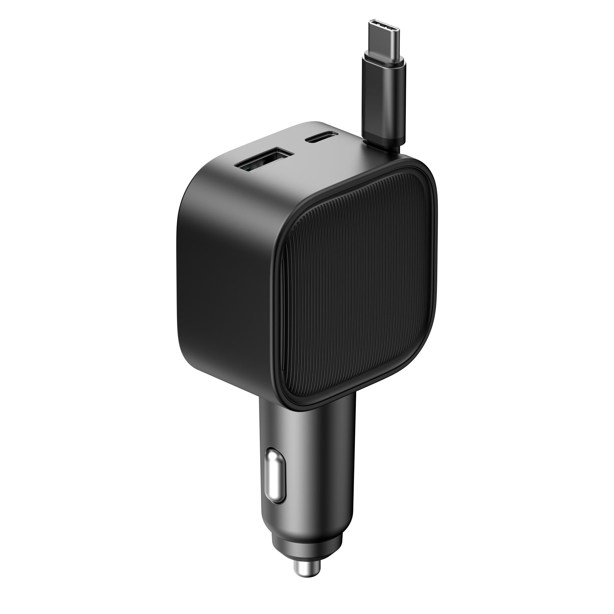 Автомобільний зарядний пристрій HAVIT CC2040 45W USB-A+USB-C +Кабель USB-C Black — фото 3 з 6