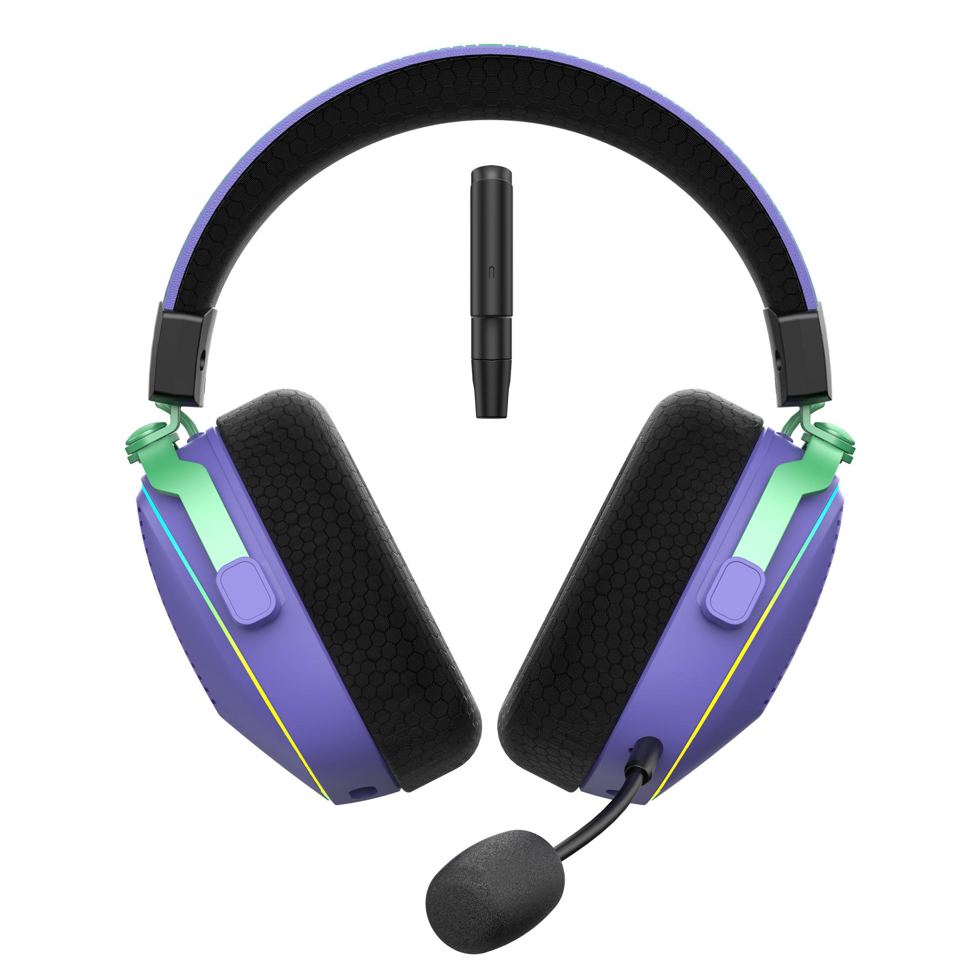 Бездротові ігрові навушники HAVIT Huaxu-X4 Purple+Black — фото 3 з 12