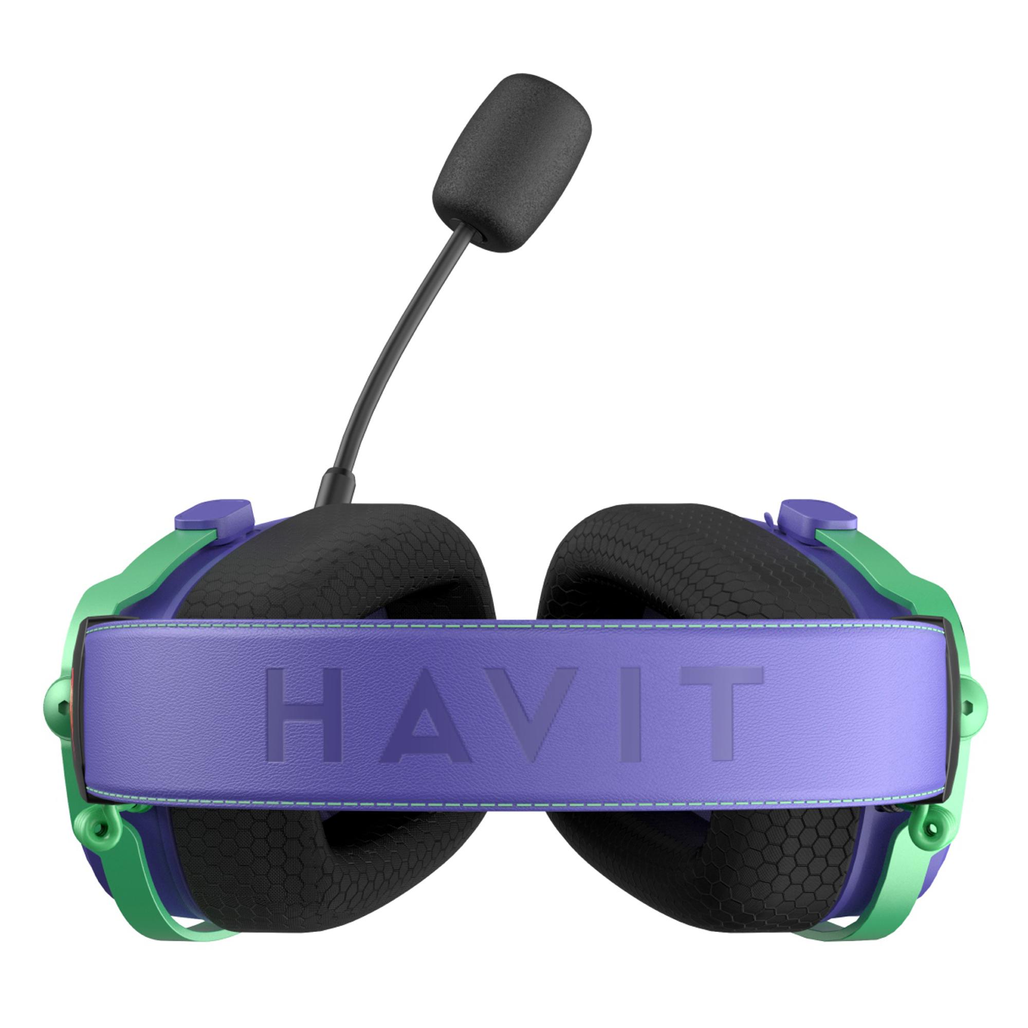 Бездротові ігрові навушники HAVIT Huaxu-X4 Purple+Black — фото 6 з 12